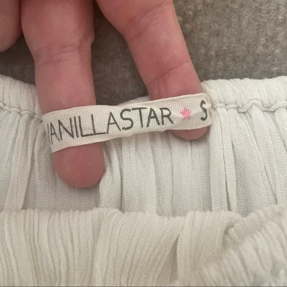 Vanilla Star Off Shoulder Flowy Embroidered Summer Dress Womens Small - Picture 5 of 10